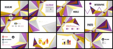 Modern üçgen sunu şablonu