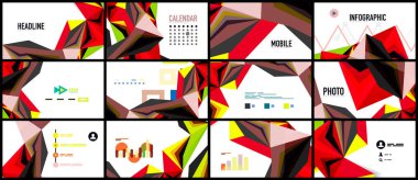 Modern üçgen sunu şablonu