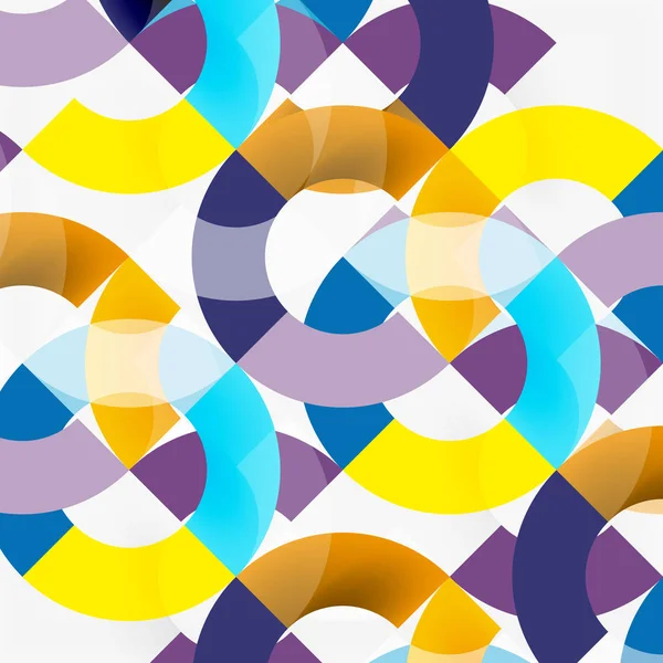 Modern geometrik desen tasarım gri arka plan üzerinde renkli halkalar