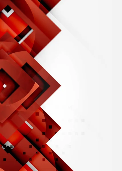 Geometrische object in licht vierkanten 3D-ruimte, abstracte achtergrond — Stockvector