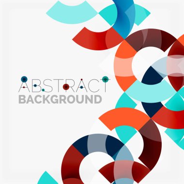 Modern geometrik desen tasarım gri arka plan üzerinde renkli halkalar