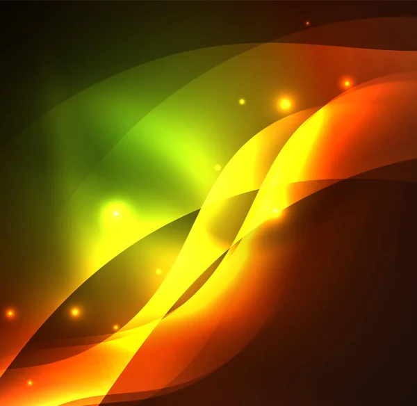 Neon ışıklı dalgalar — Stok Vektör