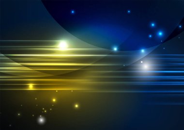 parlayan futuristik çizgiler