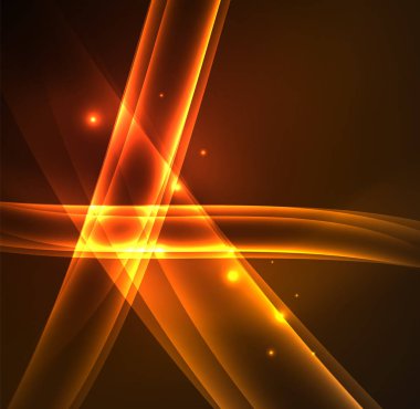 Enerji hatları, karanlıkta parlayan dalgalar vektör arka plan