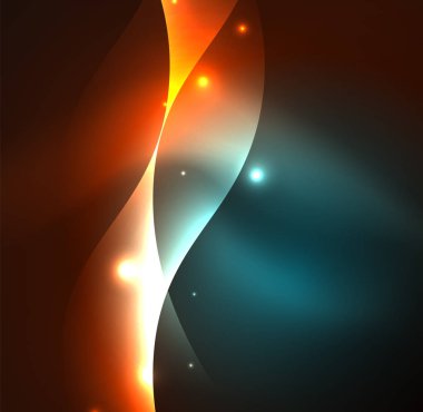 Neon ışıklı dalgalar