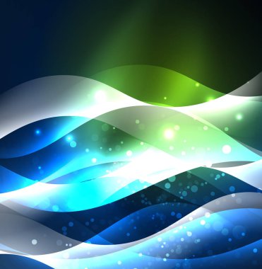 Neon ışıklı dalgalar