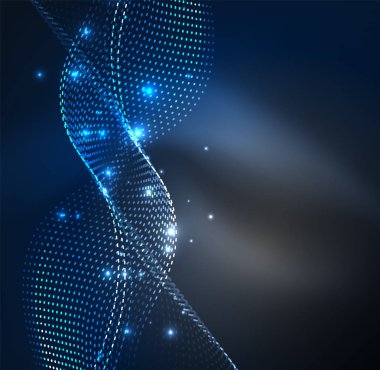 Vektör dalga parçacıklar arka plan