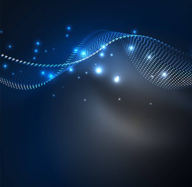 Vektör dalga parçacıklar arka plan