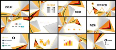 Modern üçgen sunu şablonu