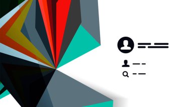 Modern üçgen sunu şablonu