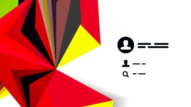 Modern üçgen sunu şablonu