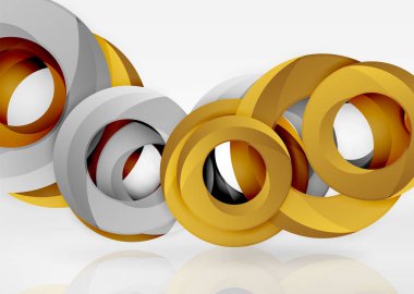 Modern 3d yüzük vektör arka plan