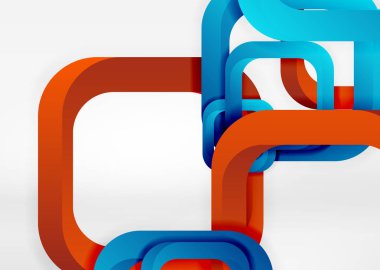 Işık geometrik şekiller kareler gri 3d uzay