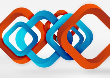 Işık geometrik şekiller kareler gri 3d uzay