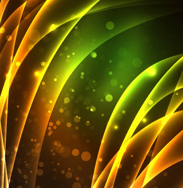 Enerji hatları, karanlıkta parlayan dalgalar vektör arka plan