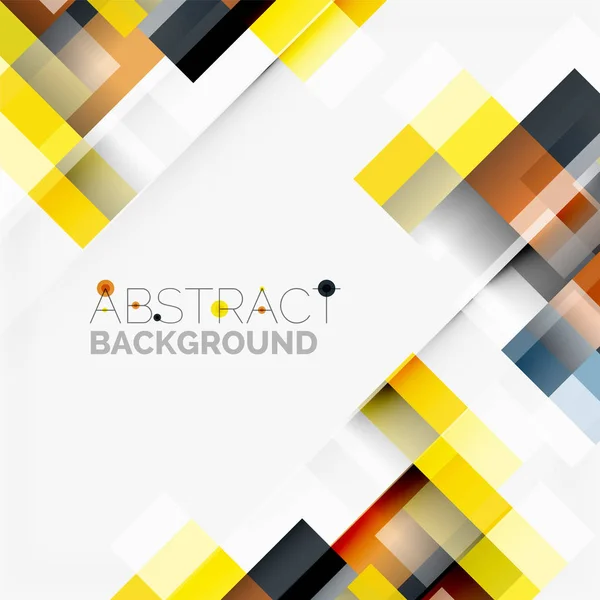 Abstrakt blockerar mall design bakgrund, enkla geometriska former på vitt, raka linjer och rektanglar — Stock vektor