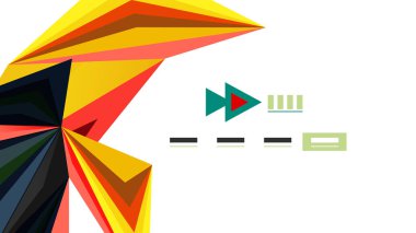 Modern üçgen sunu şablonu