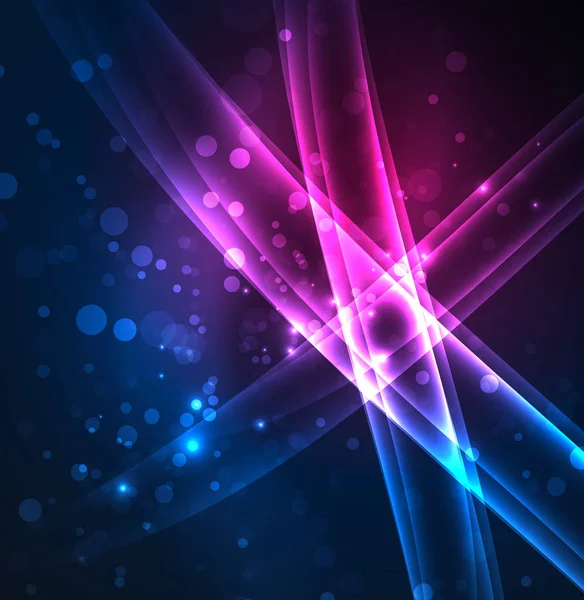 Enerji hatları, karanlıkta parlayan dalgalar vektör arka plan