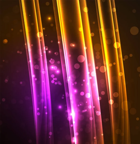 Enerji hatları, karanlıkta parlayan dalgalar vektör arka plan