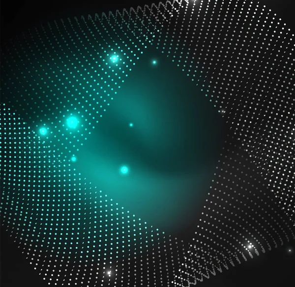 parlayan parçacıkların 3D ışıklı dalga