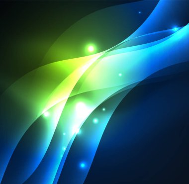 Neon ışıklı dalgalar