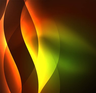 Neon ışıklı dalgalar