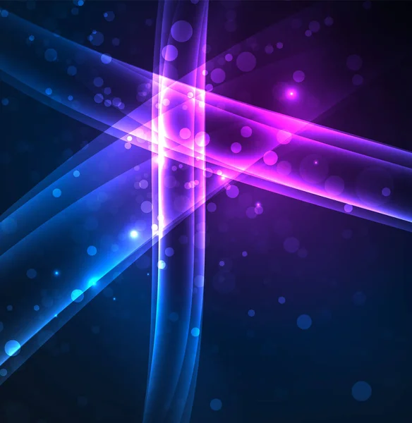 Enerji hatları, karanlıkta parlayan dalgalar vektör arka plan