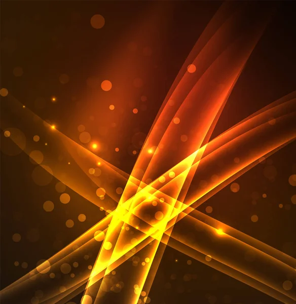 Enerji hatları, karanlıkta parlayan dalgalar vektör arka plan