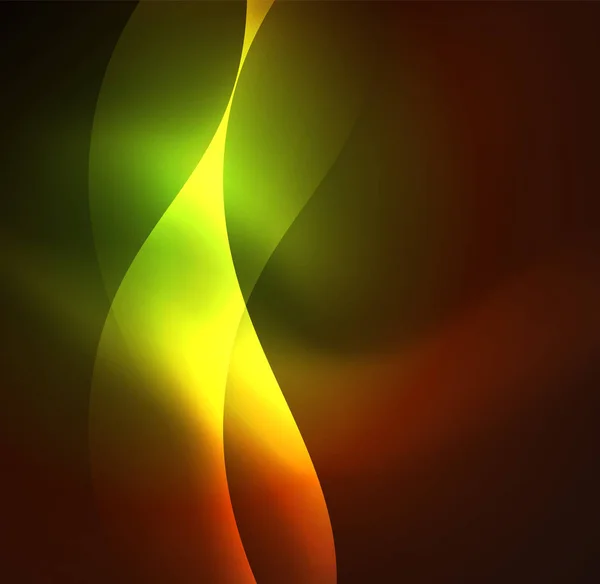 Osvětlen neon vlny — Stockový vektor