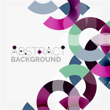 Modern geometrik desen tasarım gri arka plan üzerinde renkli halkalar