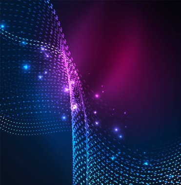 Vektör dalga parçacıklar arka plan