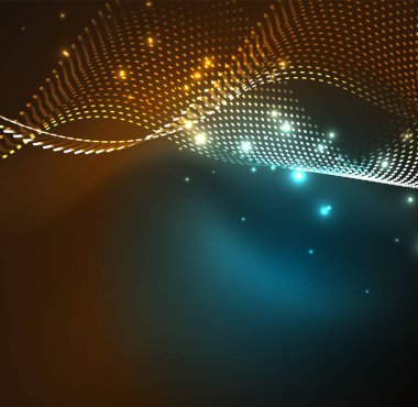 Vektör dalga parçacıklar arka plan