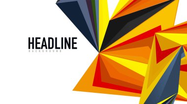 Modern üçgen sunu şablonu