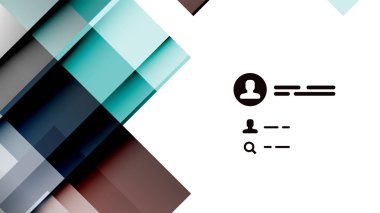 İş tanıtımı geometrik şablonu