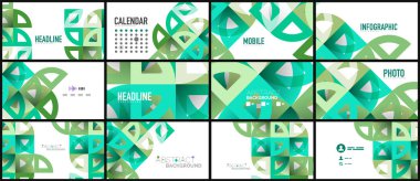 İş tanıtımı geometrik şablonu