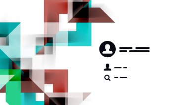 İş tanıtımı geometrik şablonu