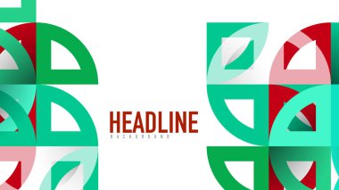 İş tanıtımı geometrik şablonu