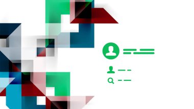 İş tanıtımı geometrik şablonu