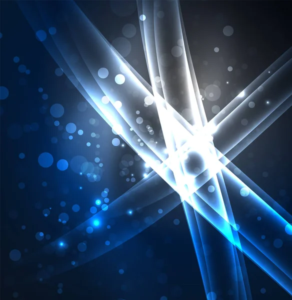 Enerji hatları, karanlıkta parlayan dalgalar vektör arka plan