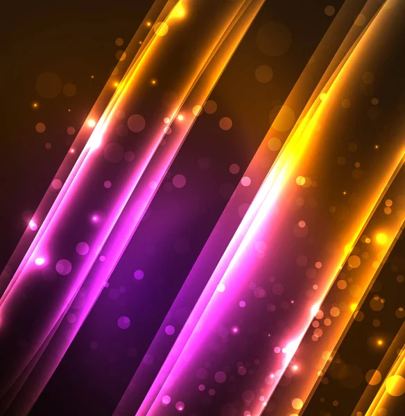 Enerji hatları, karanlıkta parlayan dalgalar vektör arka plan