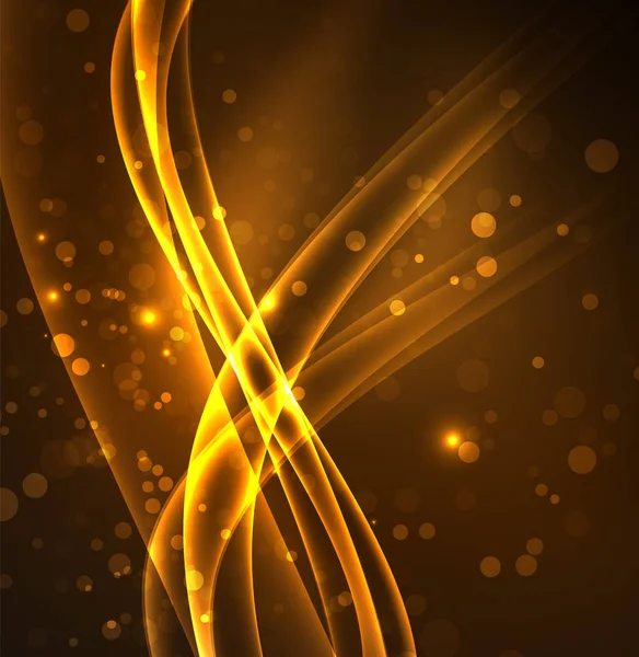 Enerji hatları, karanlıkta parlayan dalgalar vektör arka plan