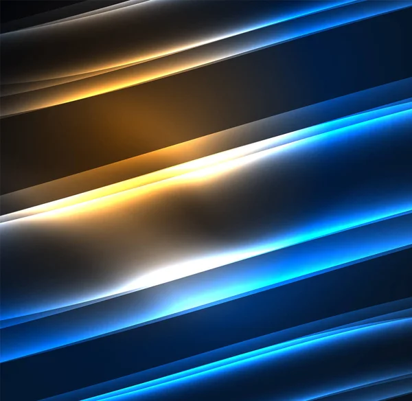 Enerji hatları, karanlıkta parlayan dalgalar vektör arka plan