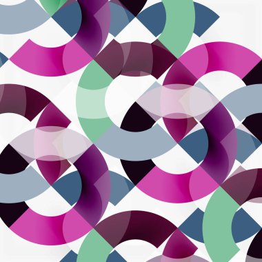 Modern geometrik desen tasarım gri arka plan üzerinde renkli halkalar