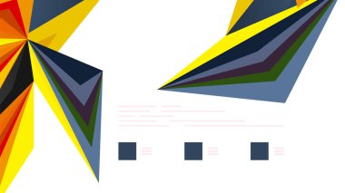 Modern üçgen sunu şablonu