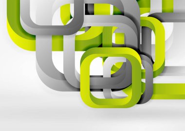 Işık geometrik şekiller kareler gri 3d uzay