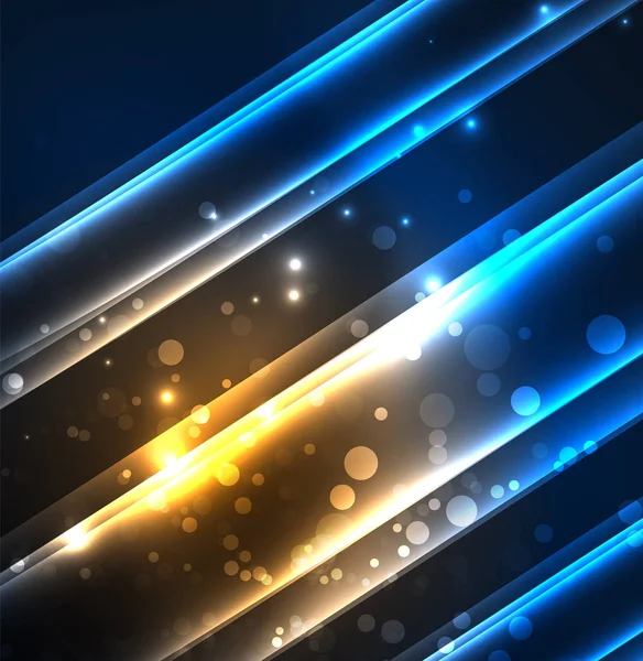 Enerji hatları, karanlıkta parlayan dalgalar vektör arka plan