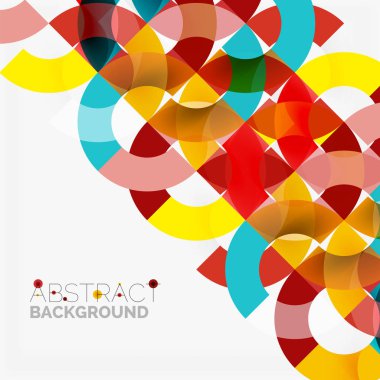 Modern geometrik desen tasarım gri arka plan üzerinde renkli halkalar