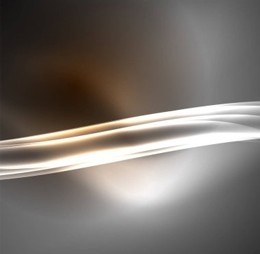 Enerji hatları, karanlıkta parlayan dalgalar vektör arka plan