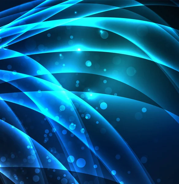 Enerji hatları, karanlıkta parlayan dalgalar vektör arka plan