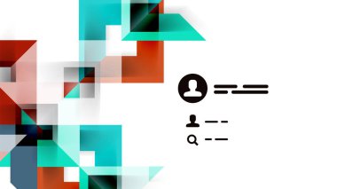 İş tanıtımı geometrik şablonu